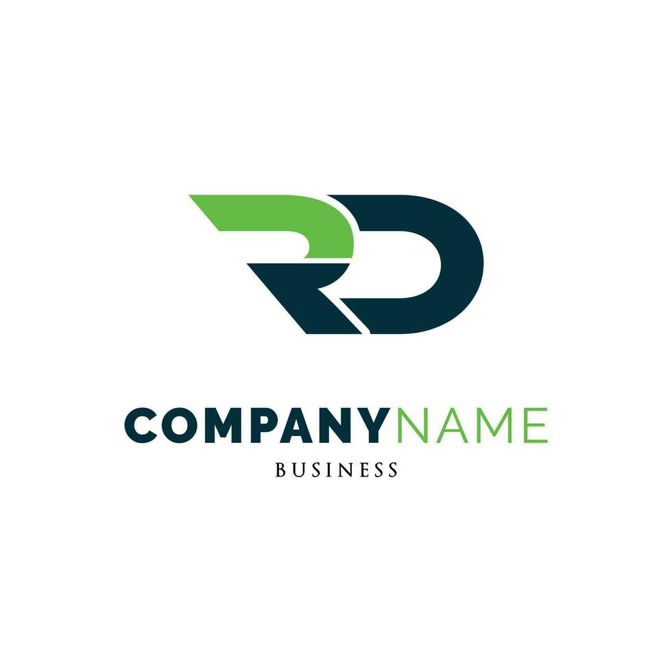 Initial Letter RD Icon Logo Design Template vector