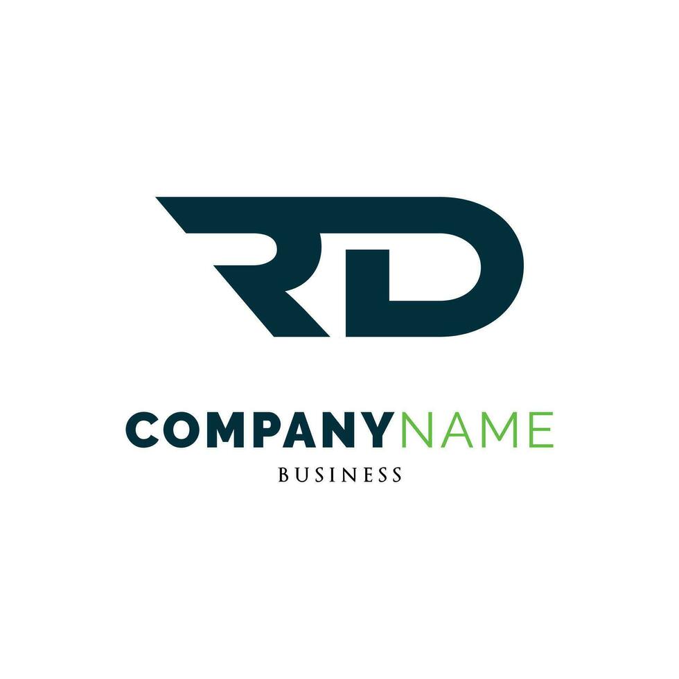 Initial Letter RD Icon Logo Design Template vector