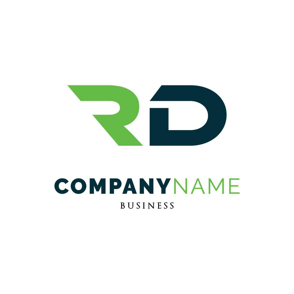 Initial Letter RD Icon Logo Design Template vector