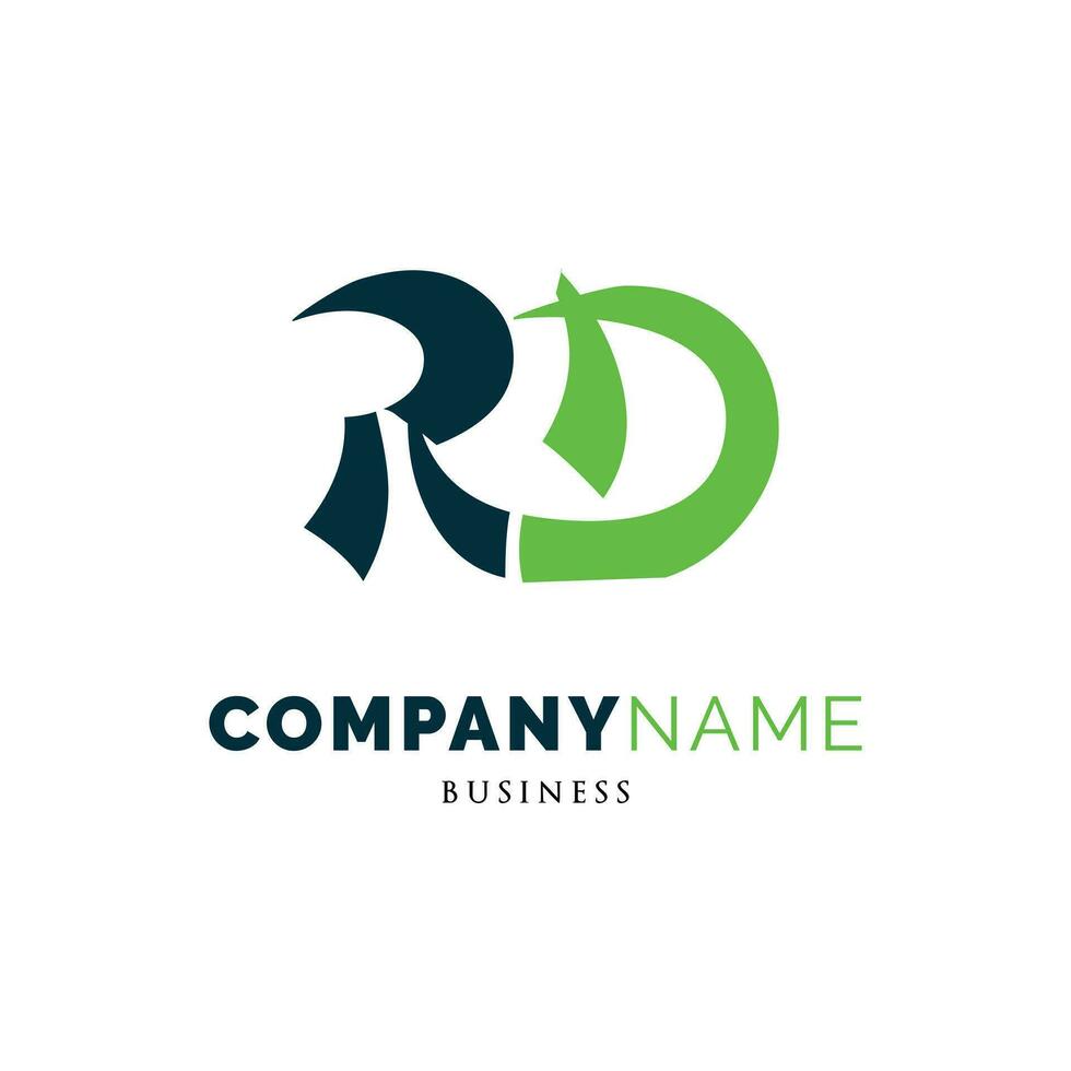 Initial Letter RD Icon Logo Design Template vector