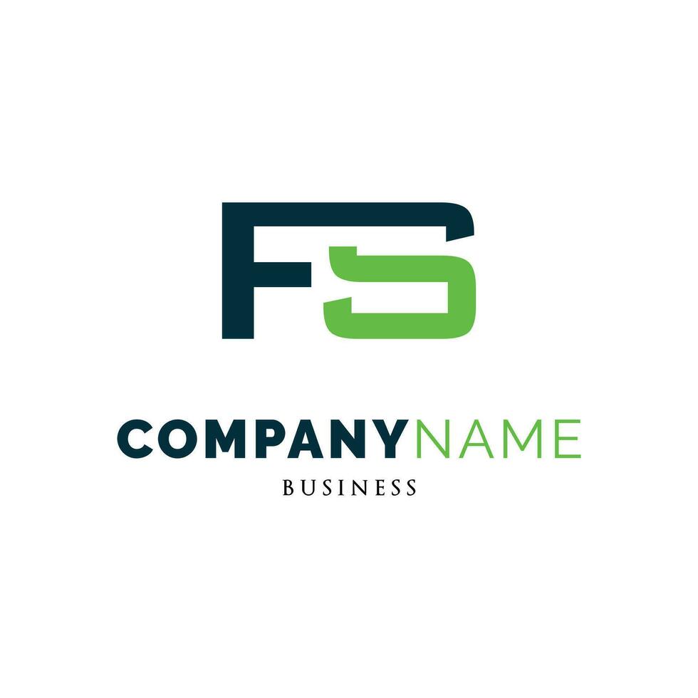 Initial Letter FS Icon Logo Design Template vector