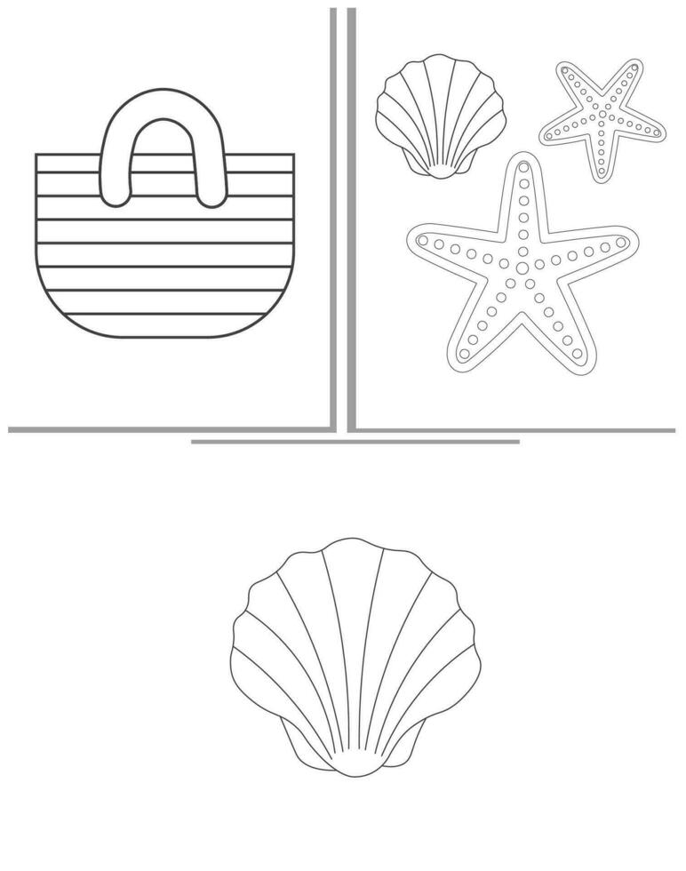 Summer Coloring Pages vector