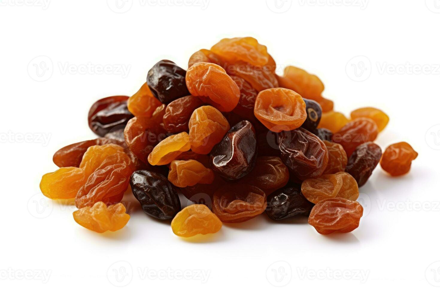 raisins white isolated background Food Photography AI Generated photo