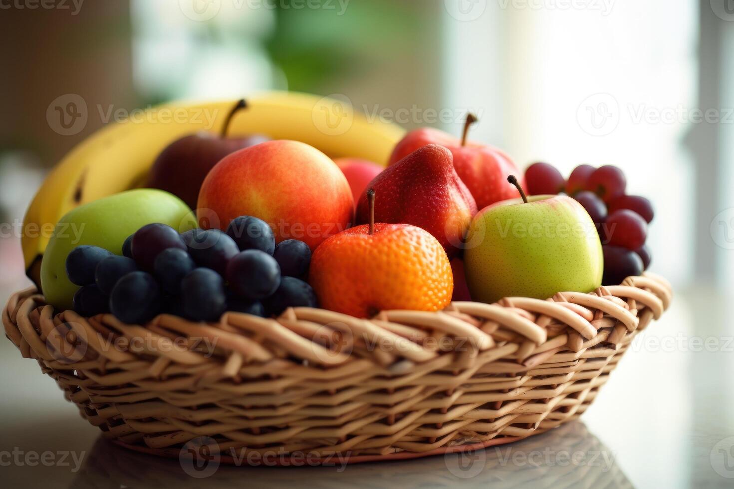 stock photo of mix fruit on the basket Editorial food photography