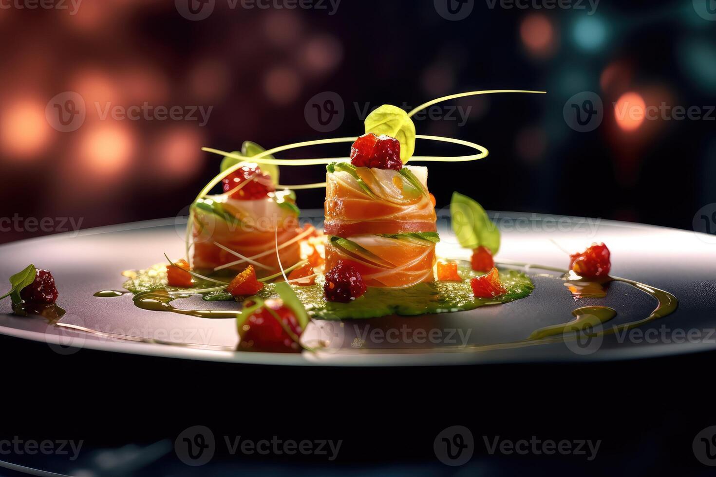 multa comida profesional publicidad comida fotografía ai generado foto