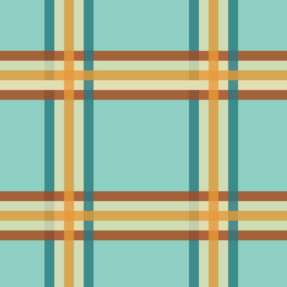 vector illustration of a seamless pattern dark-blue-brown-orange cage on an blue background - autumn background for textile, packaging, web design