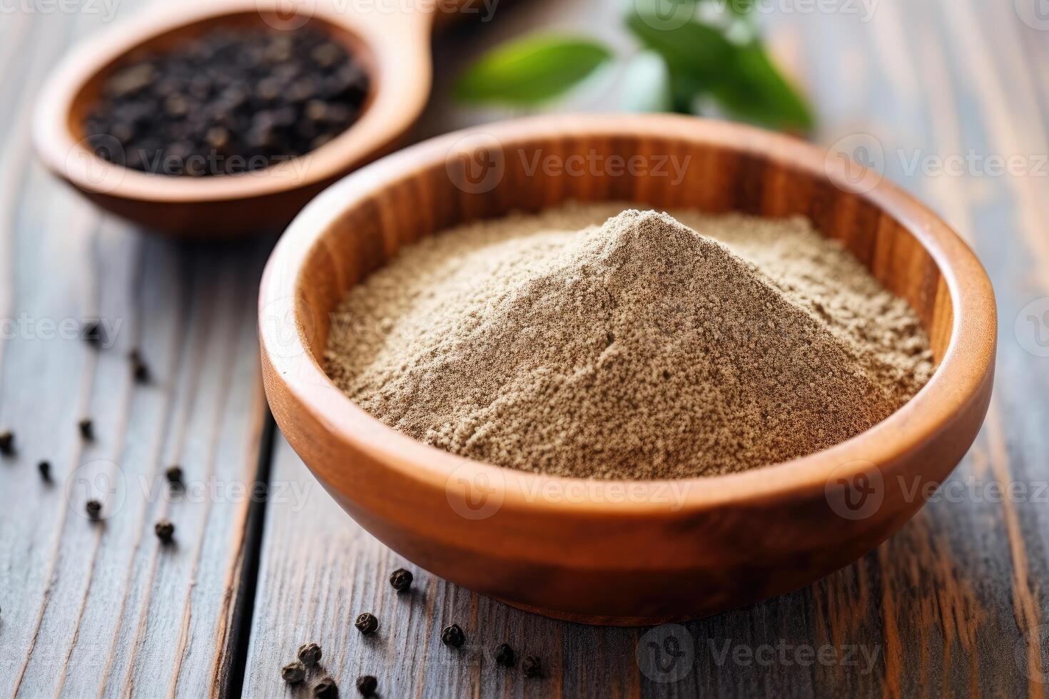 stock photo of black pepper powder on the kitchen flat lay photography