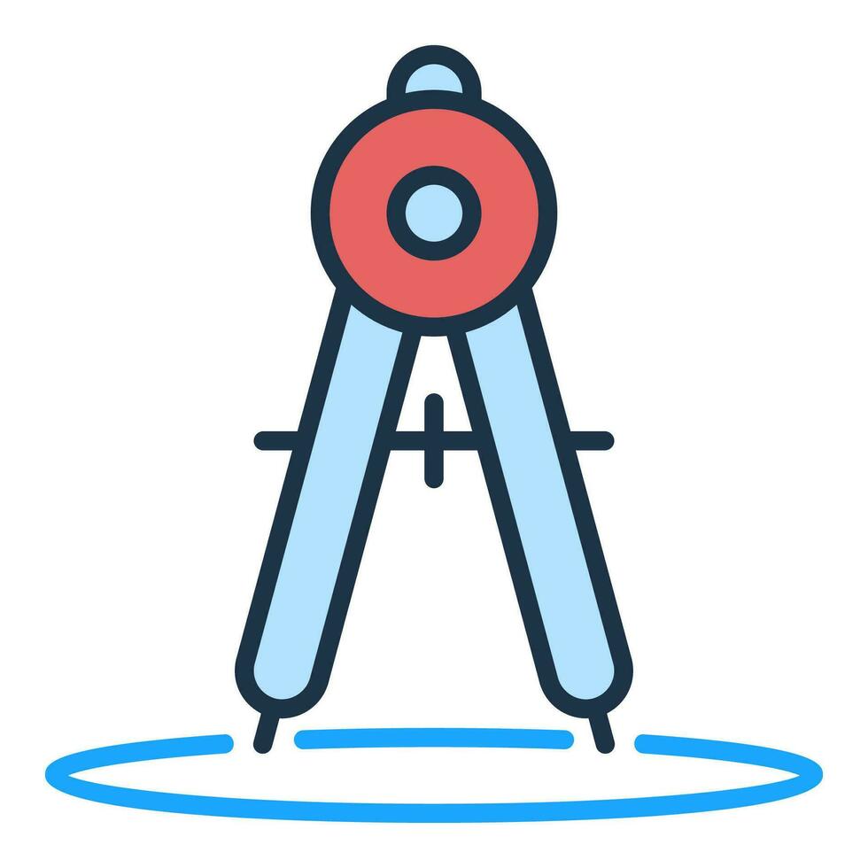 Math School Compass vector Mathematics Tool concept colored icon