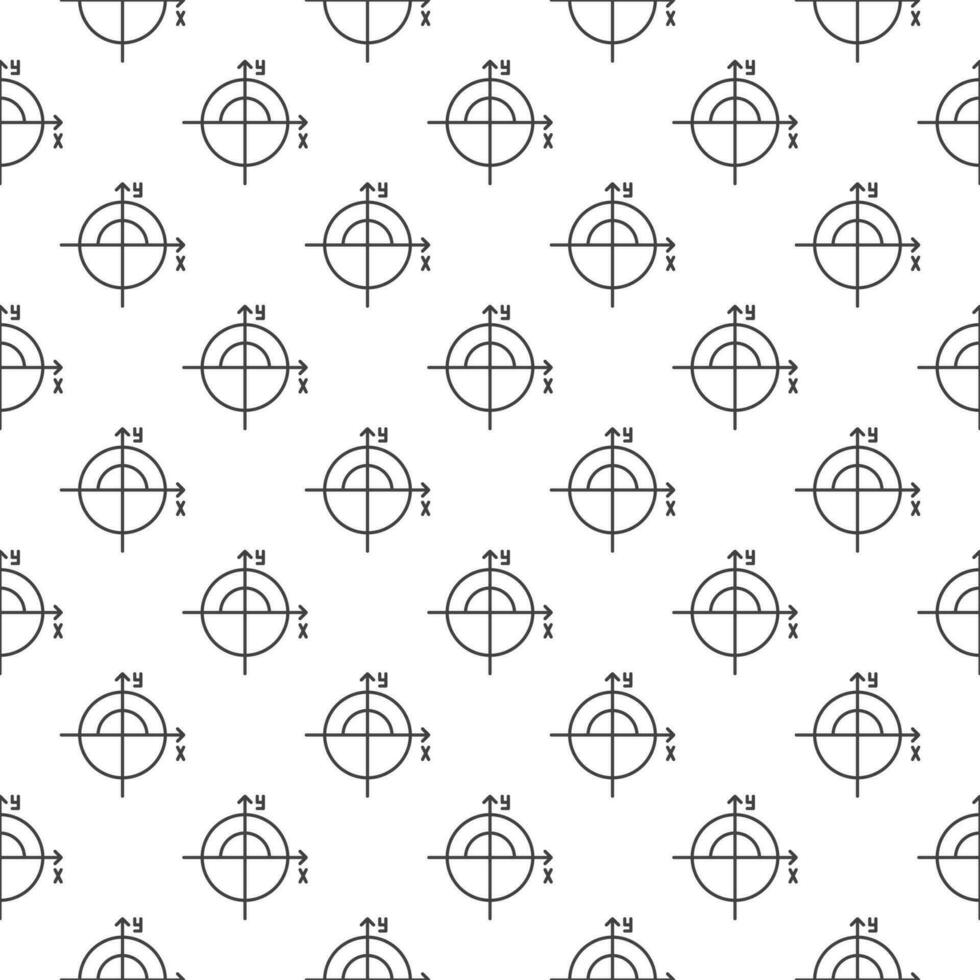 Math Circle vector concept line minimal seamless pattern