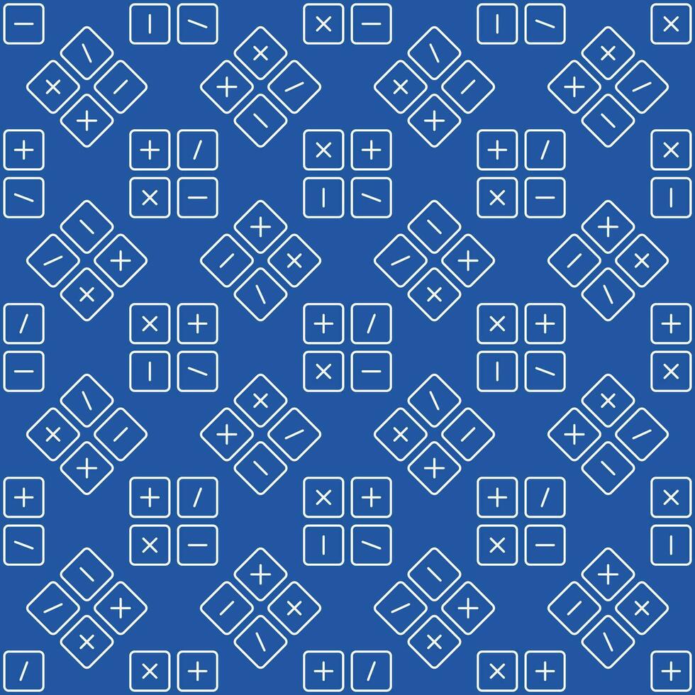 básico matemáticas señales vector concepto azul línea sin costura modelo