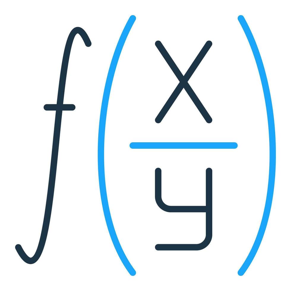 Mathematics Function vector concept colored icon or sign