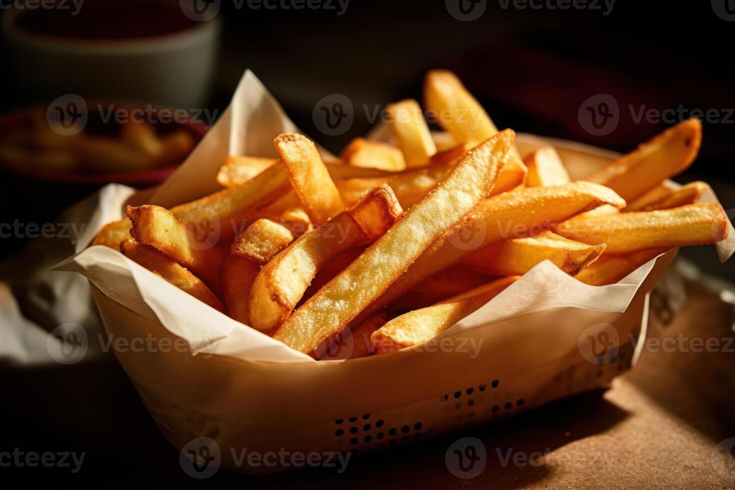 stock photo of fried fries Cinematic Editorial food photography