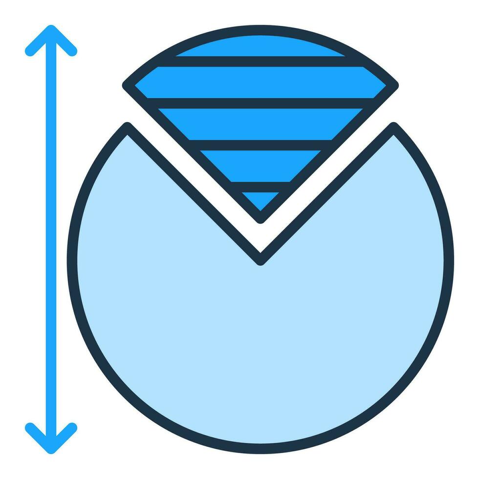 matemáticas circulo vector matemáticas concepto de colores icono o firmar