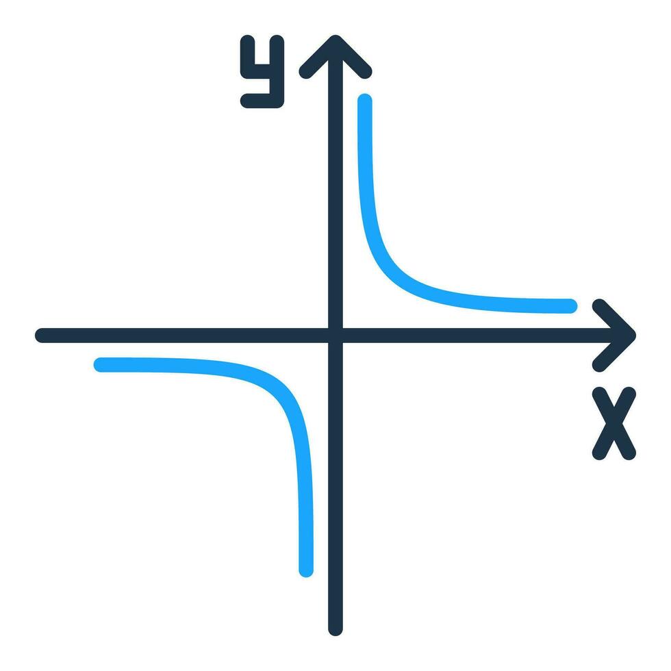 Mathematics Graph vector concept colored icon or sign