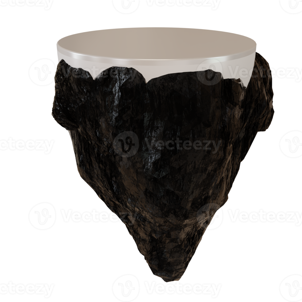 3d render of a white hemispherical podium. Scene to show cosmetic products presentation. Mock up design empty space. Showcase, shopfront, display case png
