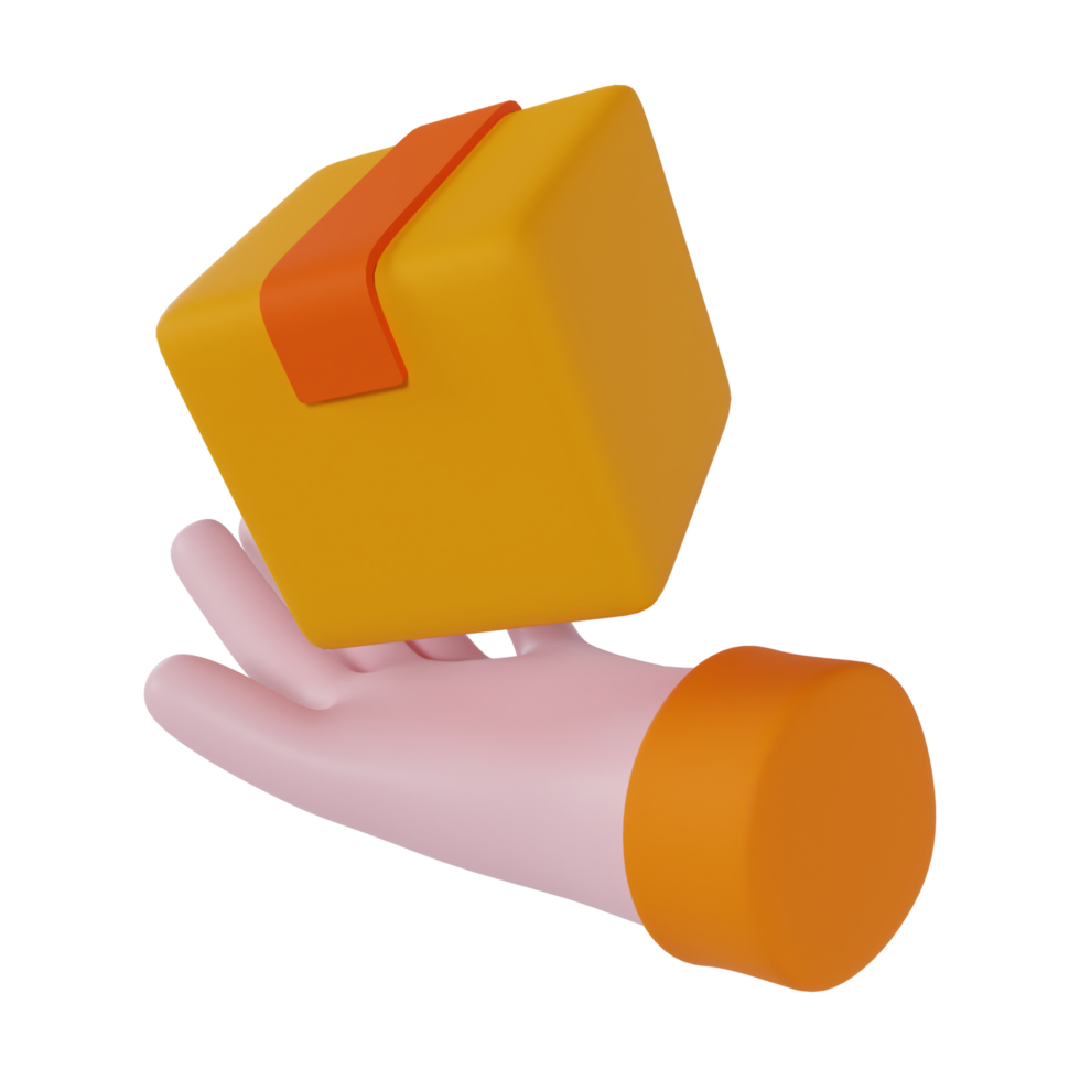 3d element delivery icons render png