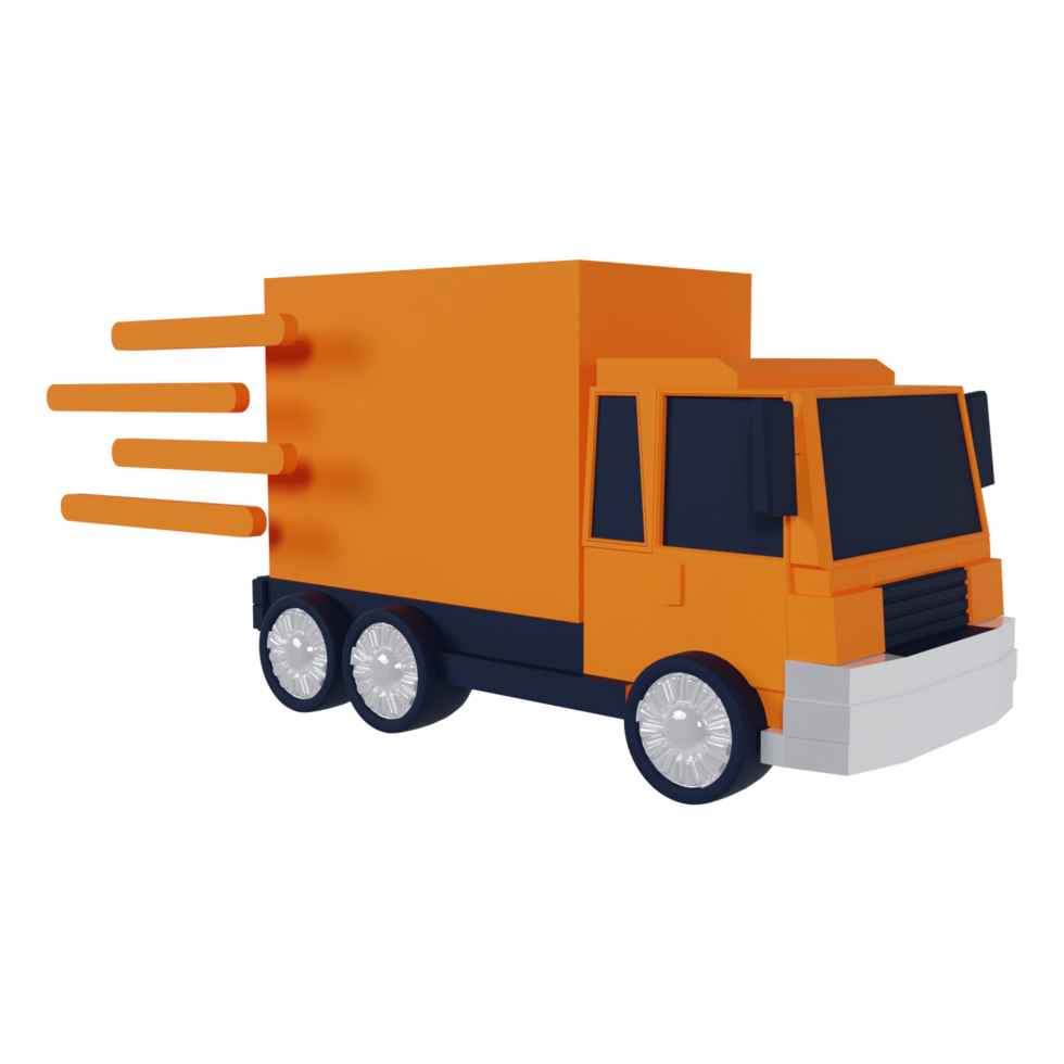 3d element delivery icons render png