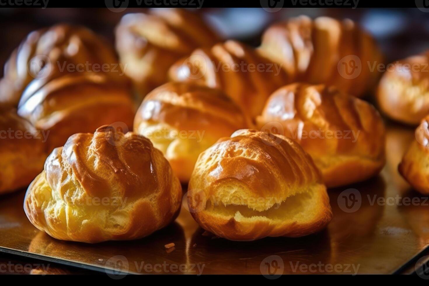 valores foto de choux Pastelería es un masa hecho con mantequilla agua harina comida fotografía generativo ai