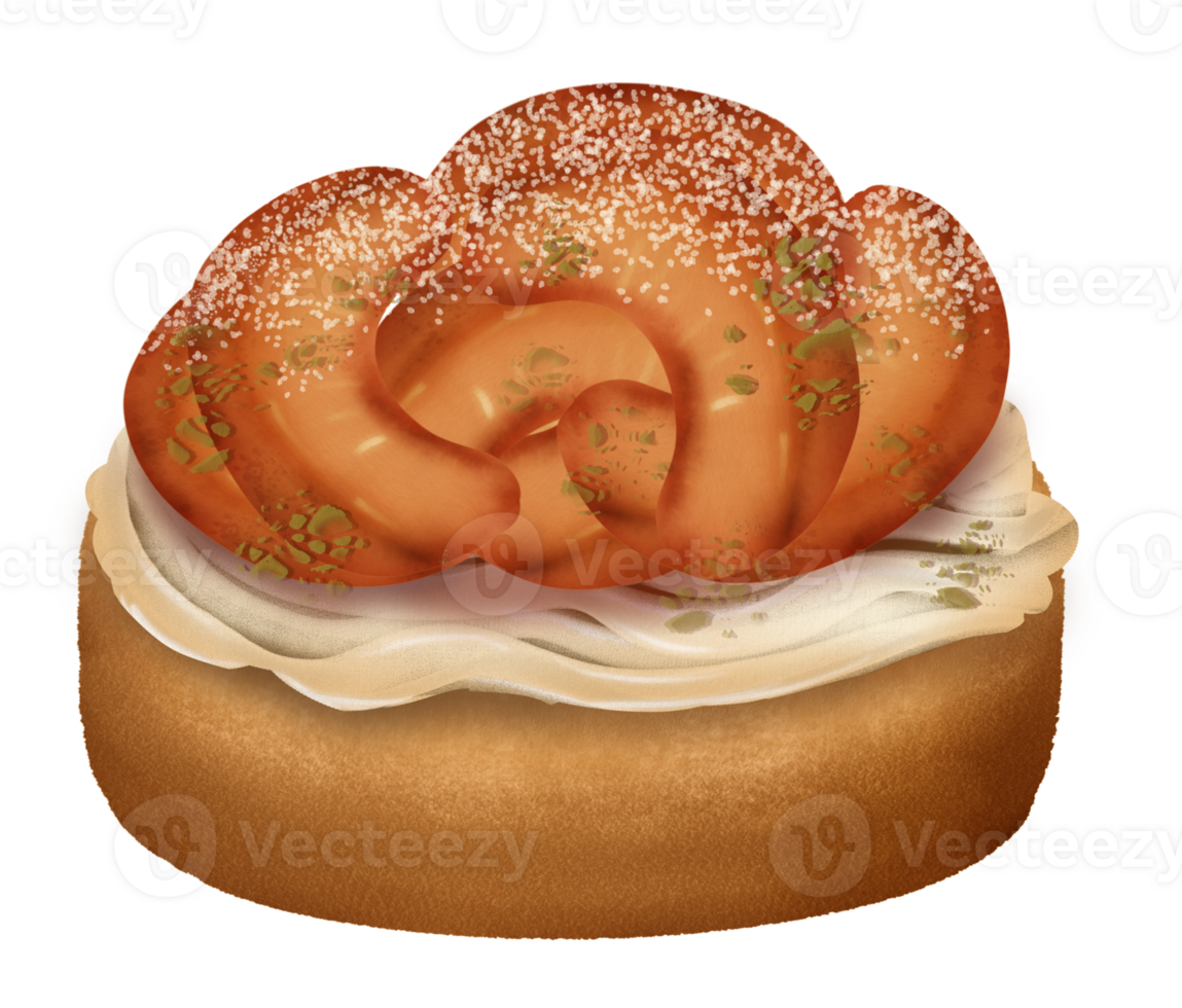 Peach apricot tart Watercolor drawing hand drawn illustration png