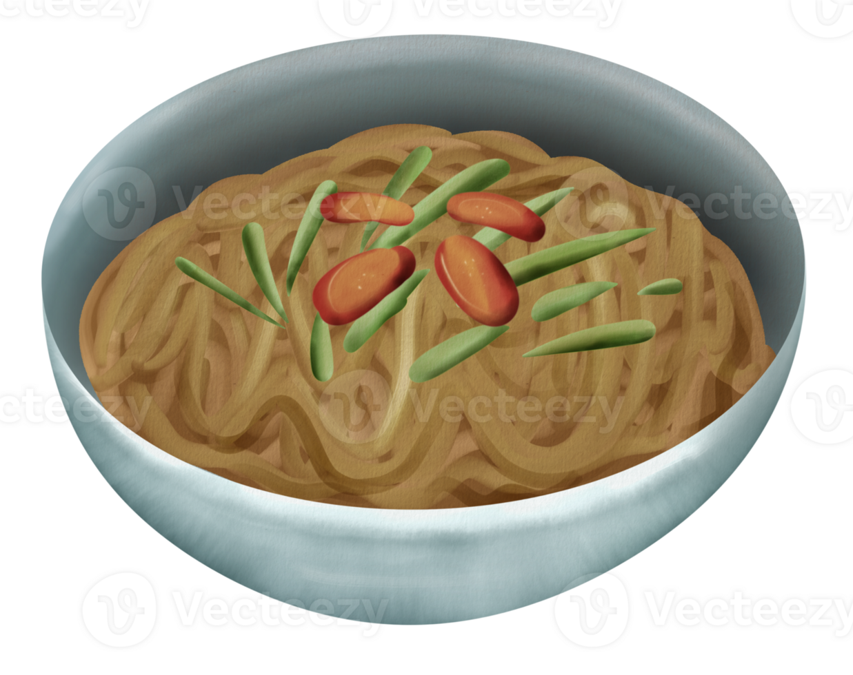 Japchae Chuseok collection Watercolor drawing illustration hand drawn clip art png