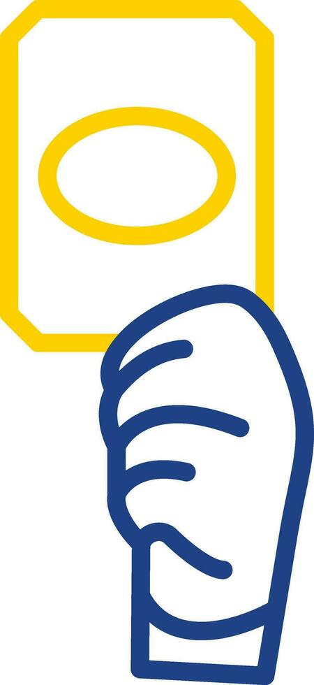 Yellow card Vector Icon Design