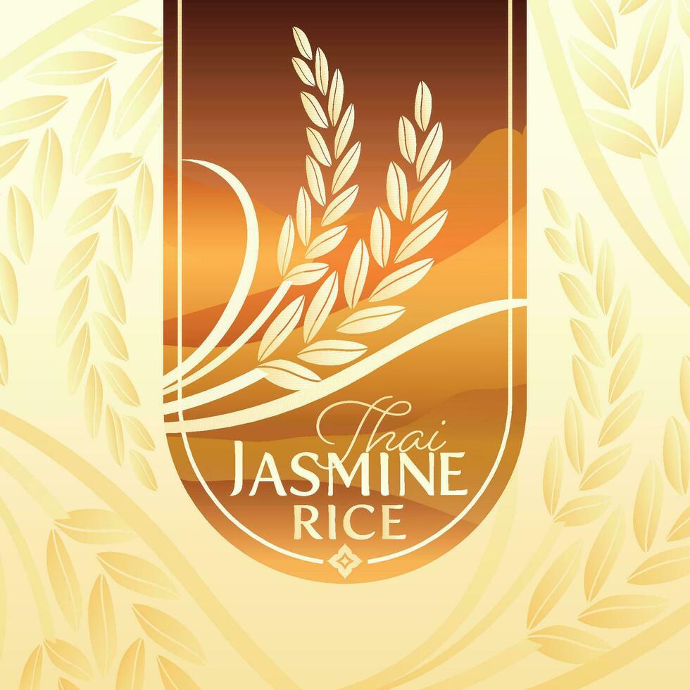 paddy rice premium organic natural product banner logo vector design