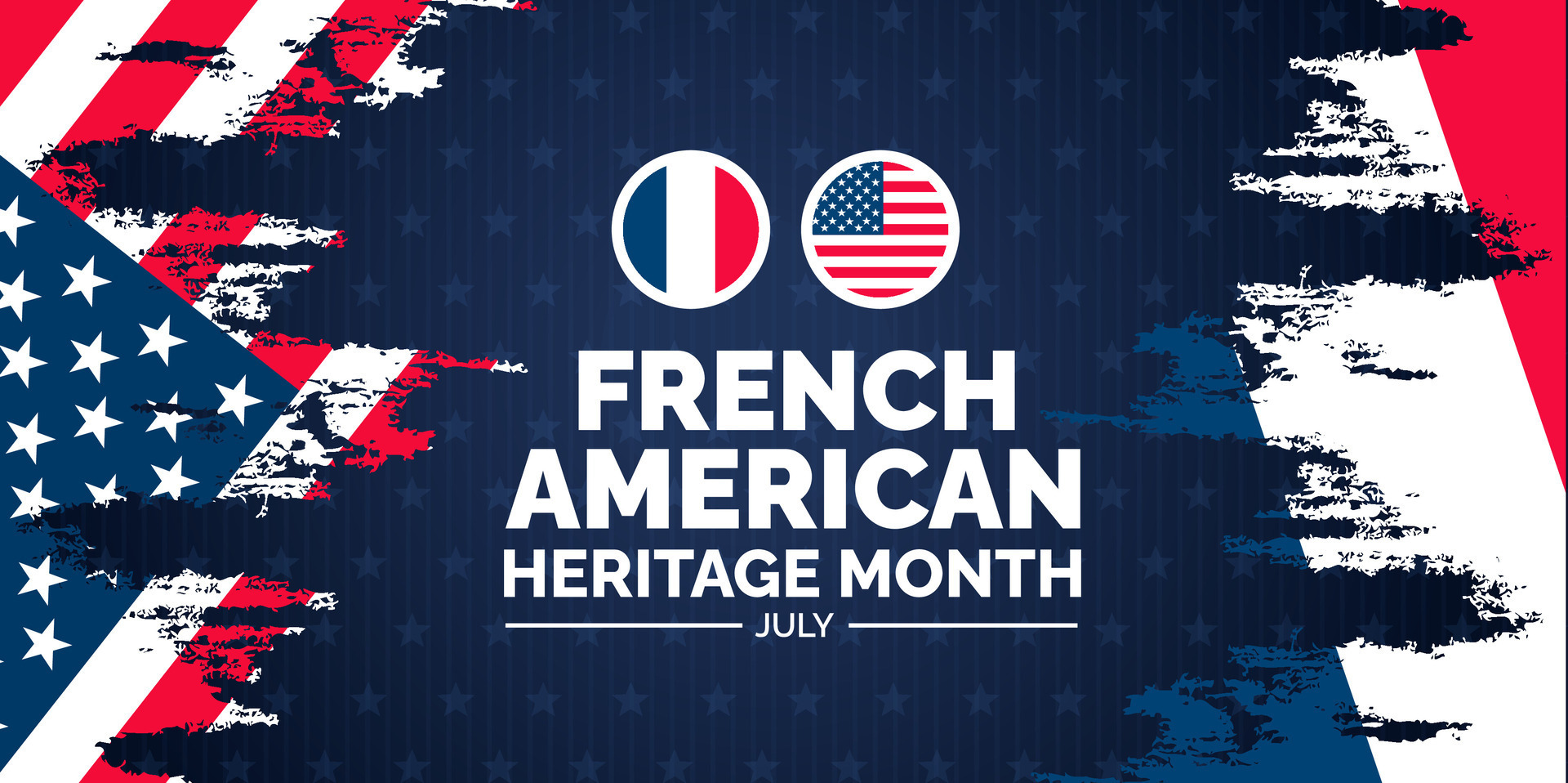 French American Heritage Month background, banner, wallpaper, poster
