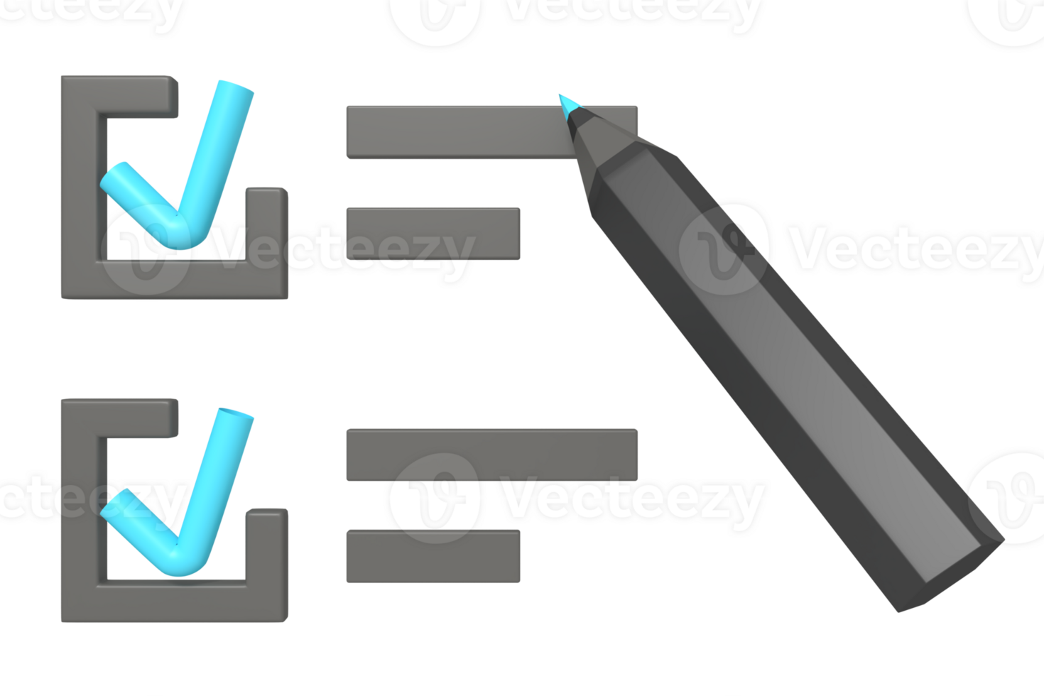 Checklist box with pencil png