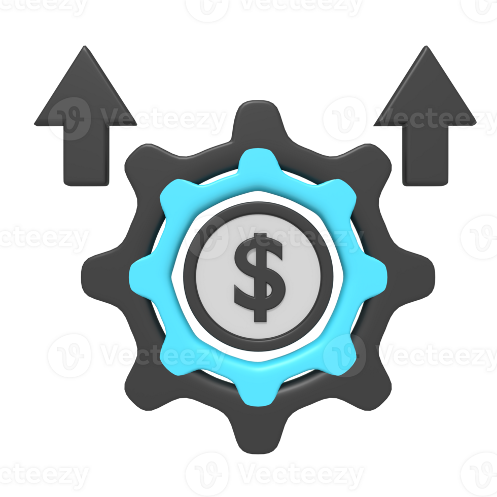Increase profits of 3d icon png