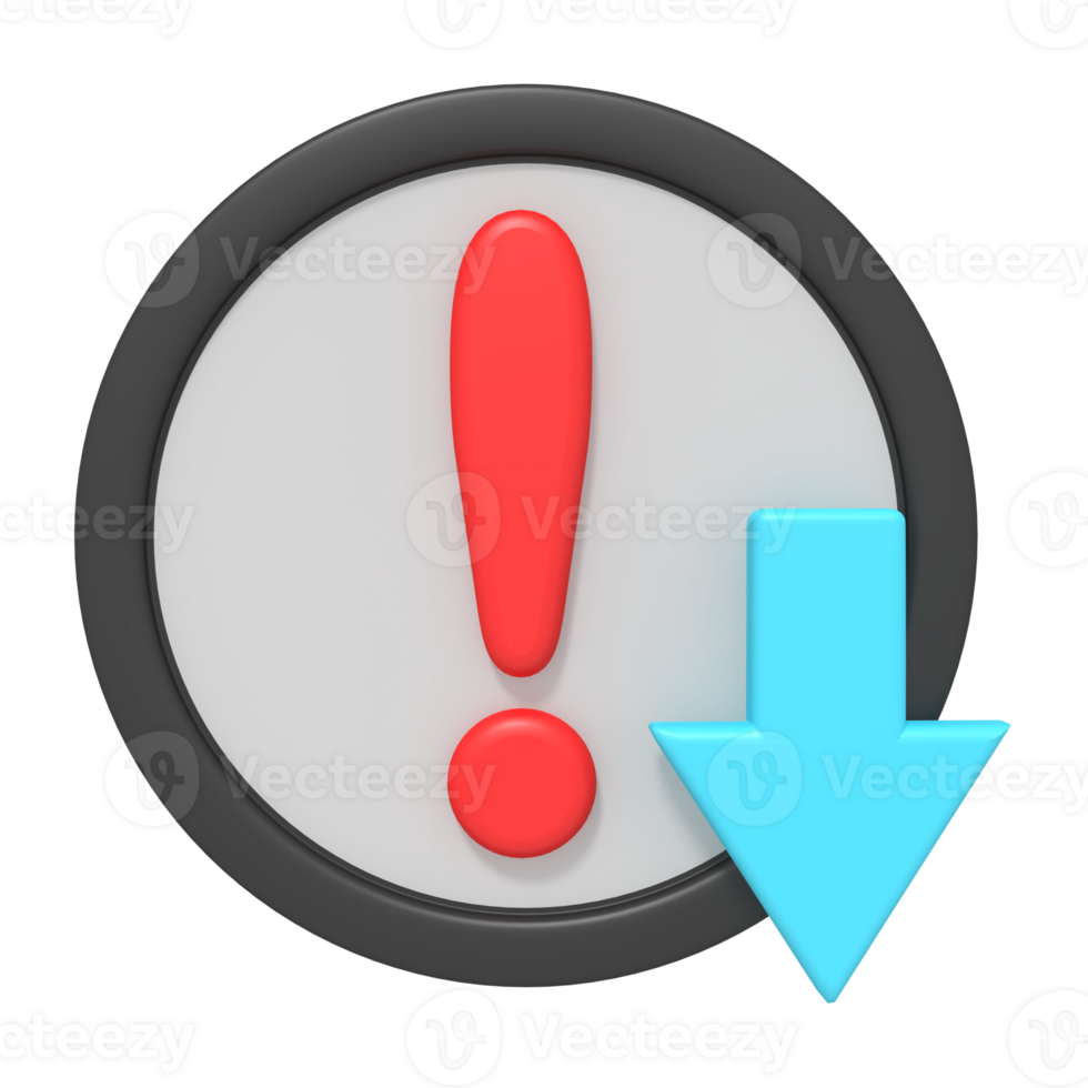 solta Atenção do 3d ícone png