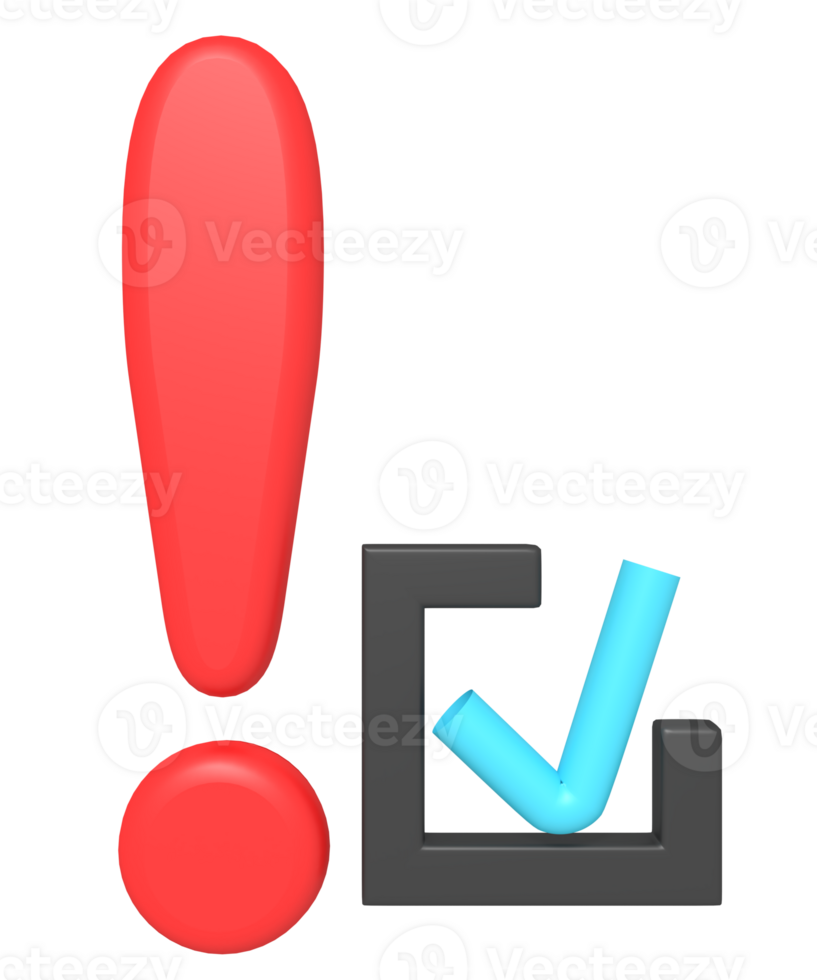 lista de controle lembrete do 3d ícone png