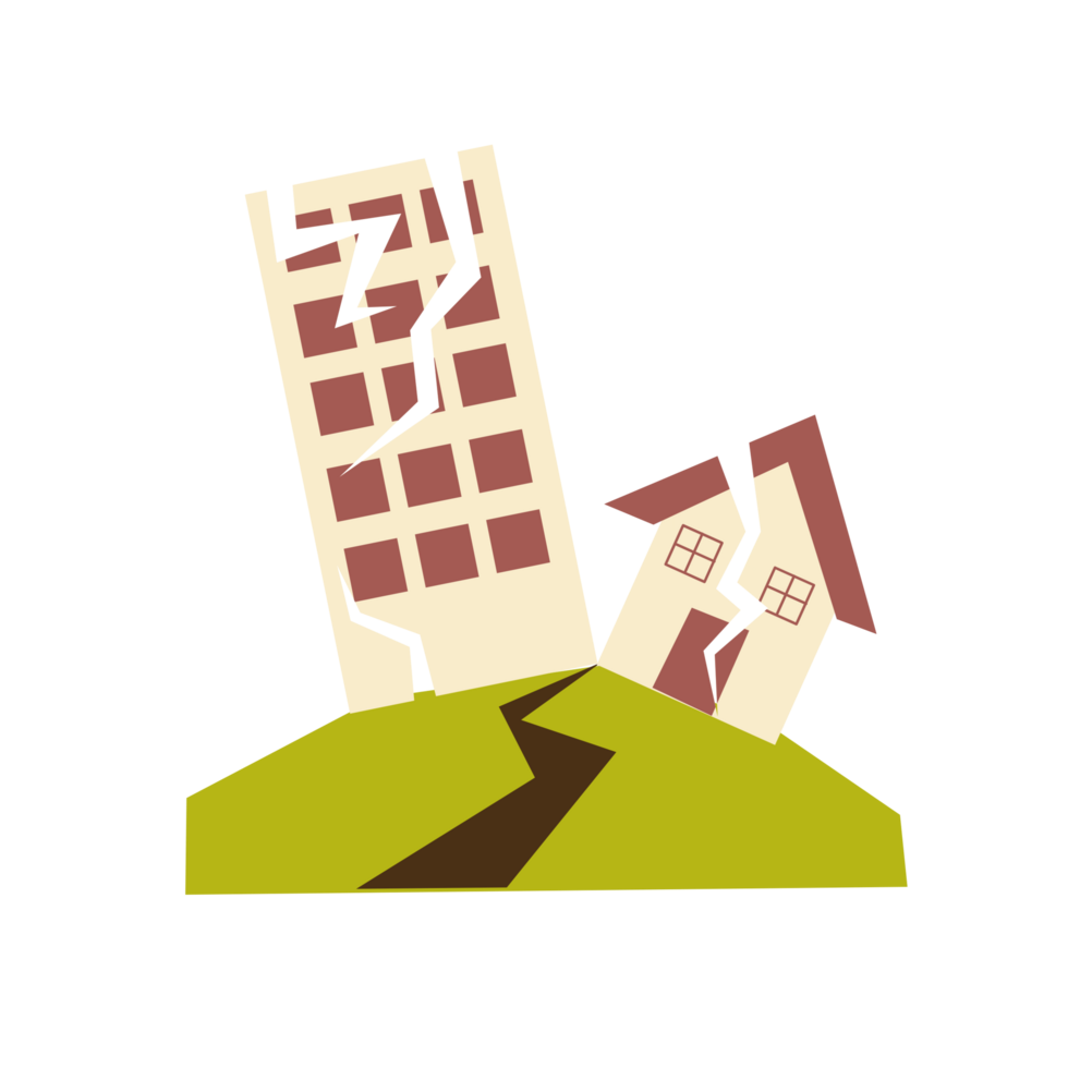 aardbeving ramp illustratie png