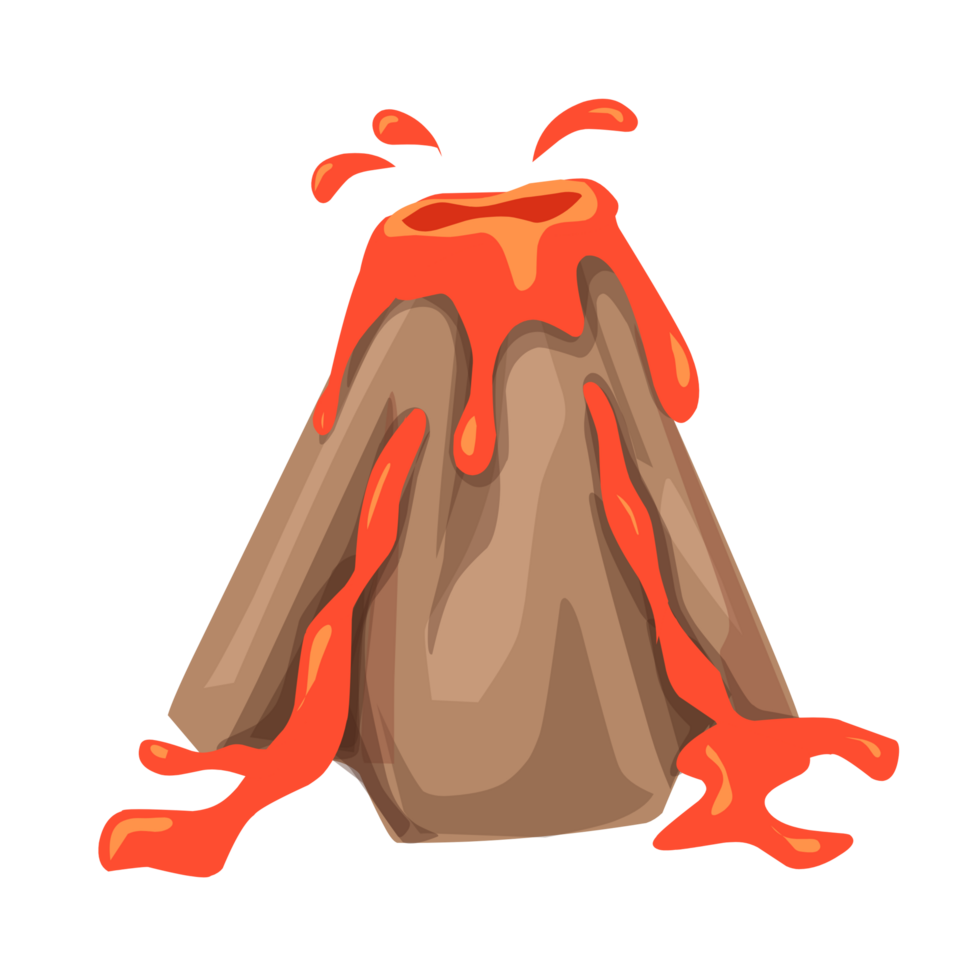 vulcão erupção ilustração png