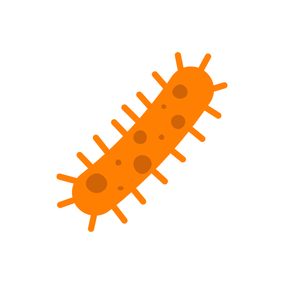 Flat Virus, germ and bacteria, microorganism type and super bug illustration. png
