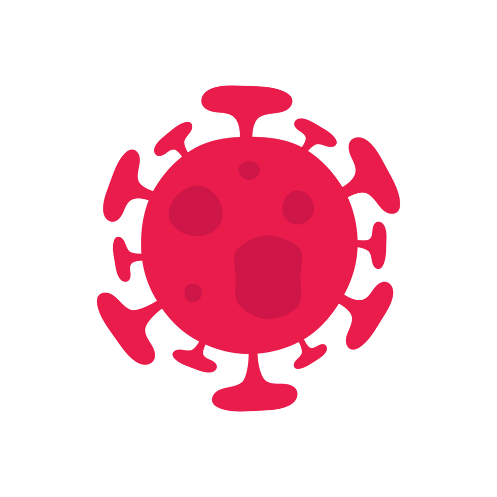 Flat Virus, germ and bacteria, microorganism type and super bug illustration. png