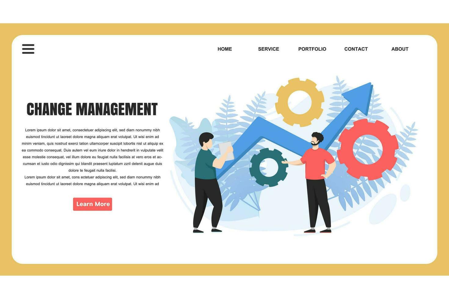 flat design concept Change Management for website and landing page template. perfect for web page design, banner, mobile app, Vector illustration
