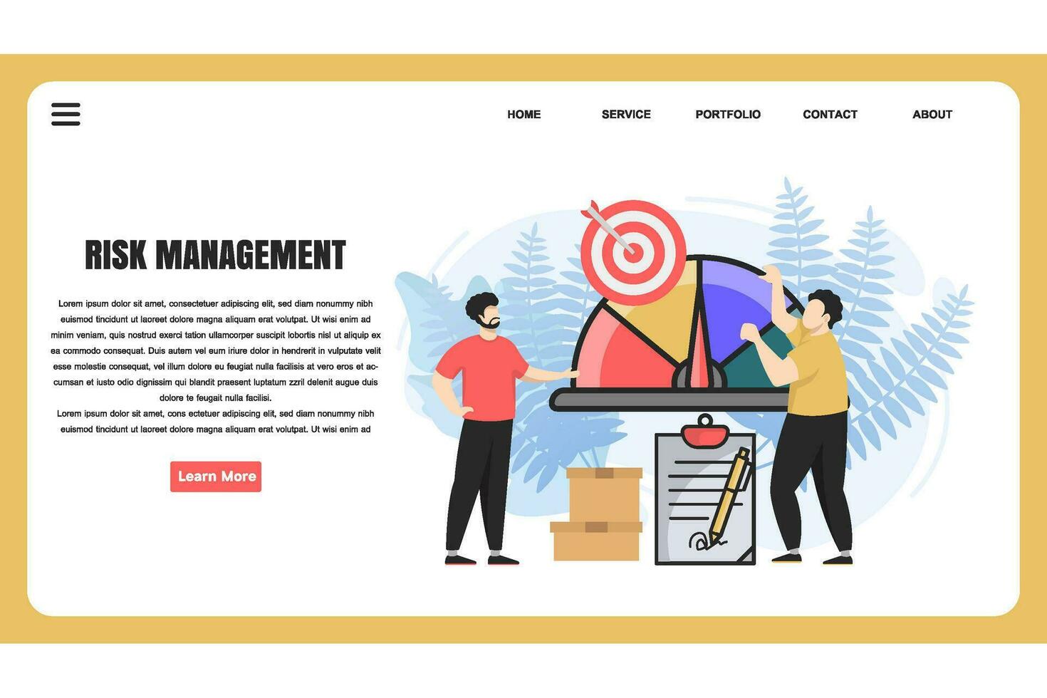 flat design concept Risk Management for website and landing page template. perfect for web page design, banner, mobile app, Vector illustration