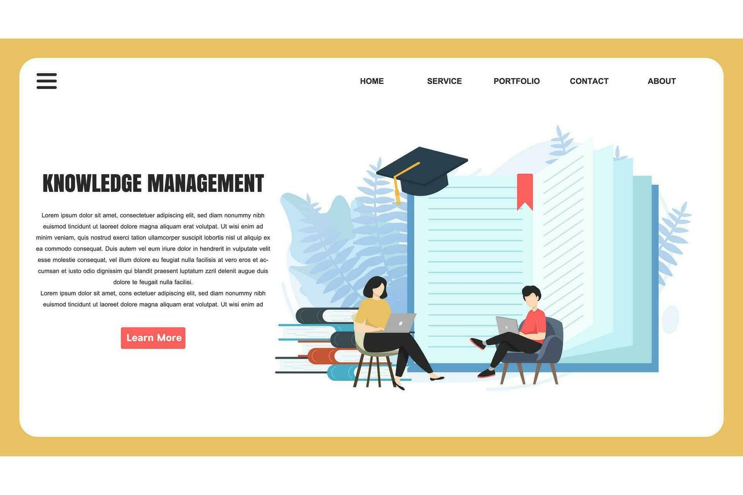 flat design concept Knowledge Management. Internet education for website and landing page template. perfect for web page design, banner, mobile app, Vector illustration