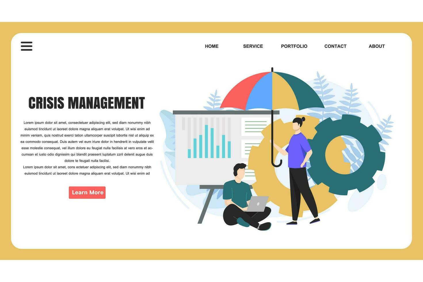flat design concept Crisis Management for website and landing page template. perfect for web page design, banner, mobile app, Vector illustration
