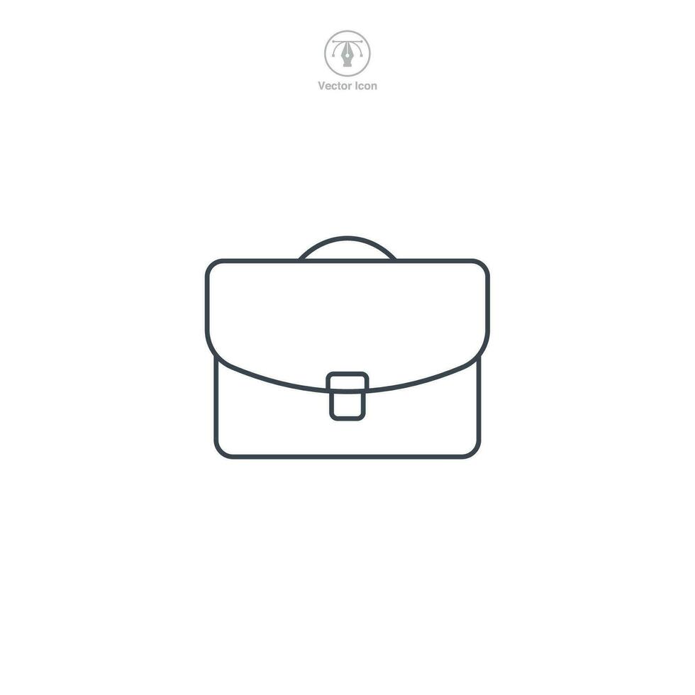 Briefcase icon. A professional and sleek vector illustration of a briefcase, representing business, professionalism, and organization.