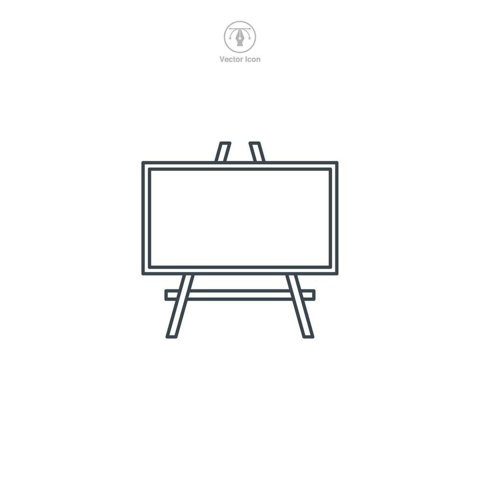 Presentation Board icon. A visually engaging vector illustration of a presentation board, representing visual aids, information sharing, and public speaking.