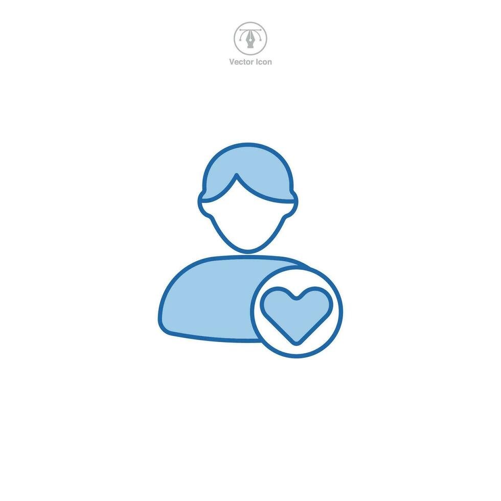 A Customer Profile icon vector illustration represents a stylized image of a client's information, often utilized in user interfaces and digital applications