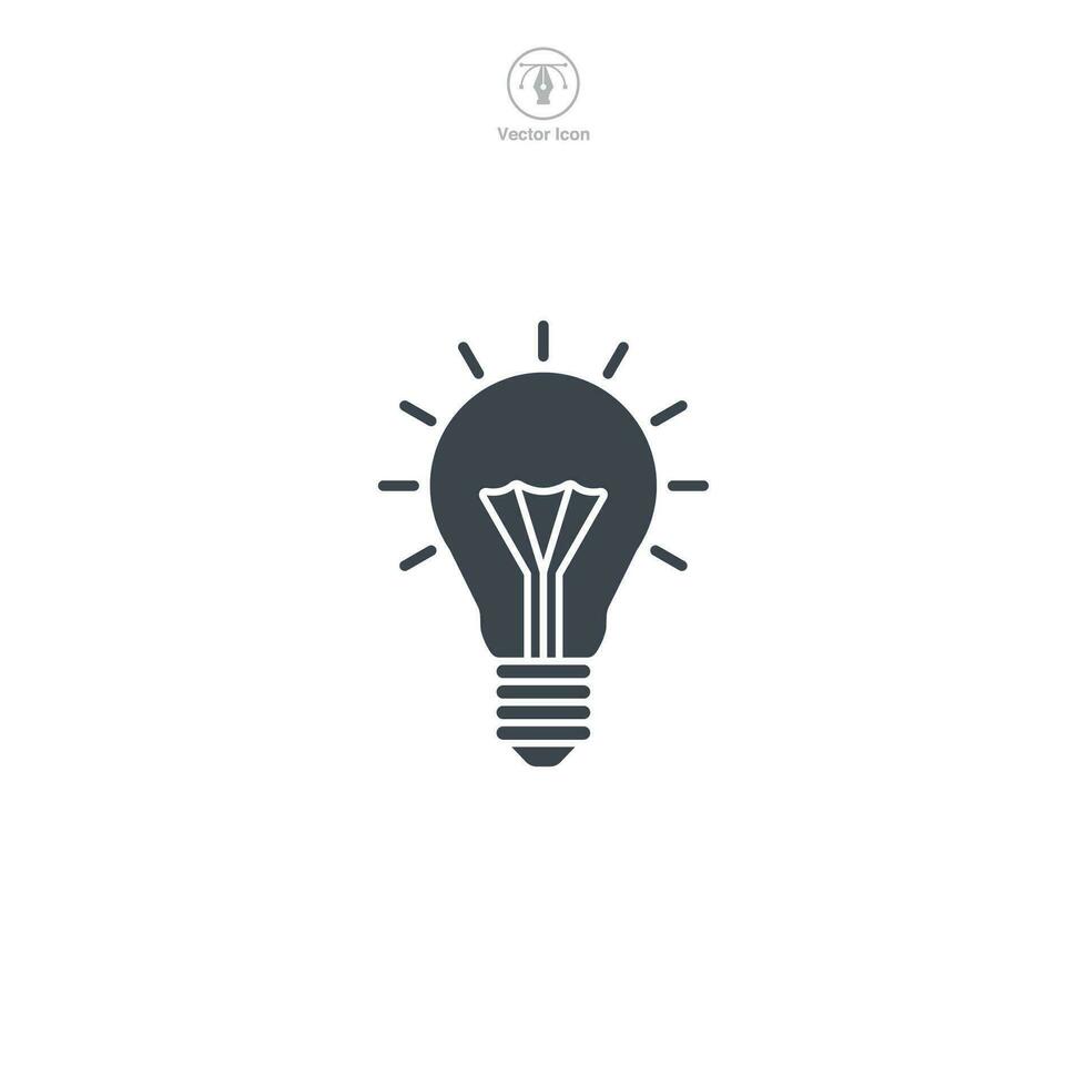 Light Bulb icon. A creative and innovative vector illustration of a light bulb, representing ideas, inspiration, and bright solutions.