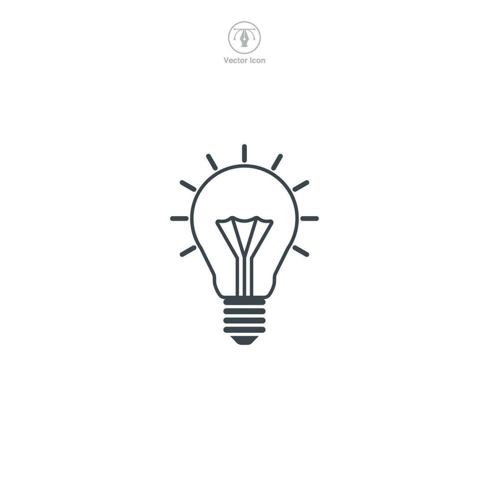 Light Bulb icon. A creative and innovative vector illustration of a light bulb, representing ideas, inspiration, and bright solutions.