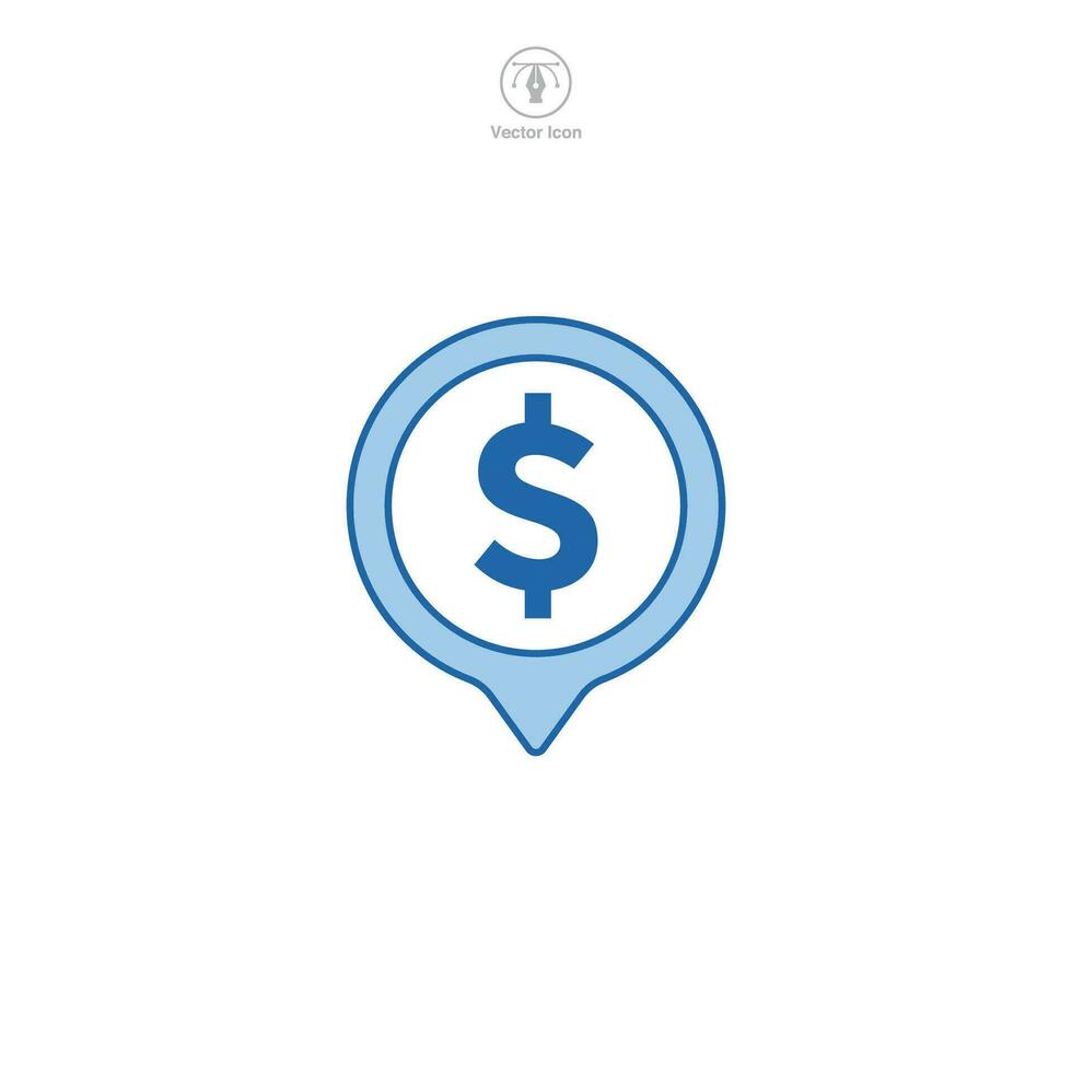 Dollar Sign icon. A crisp and recognizable vector illustration of a dollar sign, representing money, finance, and wealth.