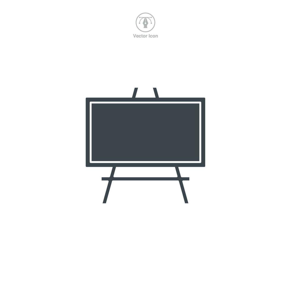 Presentation Board icon. A visually engaging vector illustration of a presentation board, representing visual aids, information sharing, and public speaking.