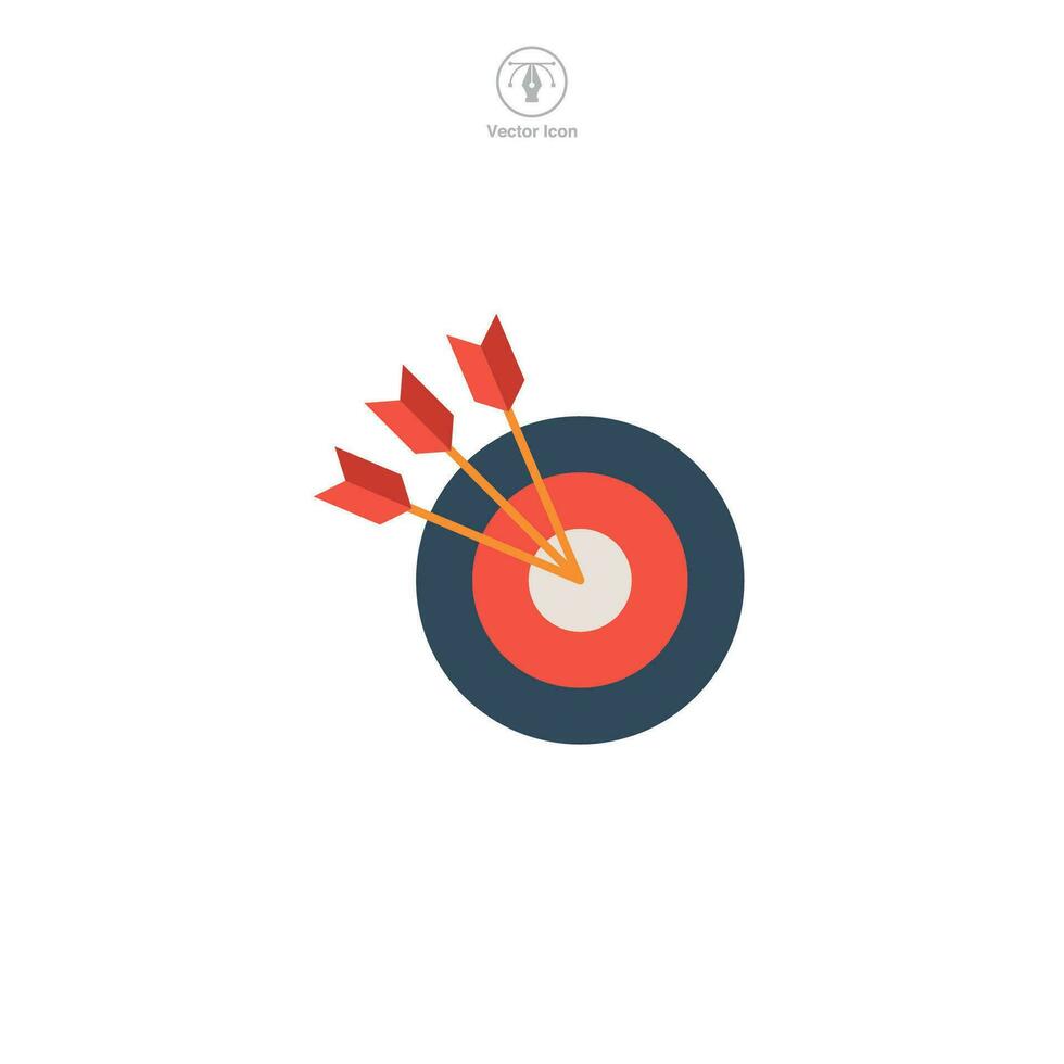 Target or Bullseye icon. A focused and impactful vector illustration of a target or bullseye, representing goals, objectives, and precision.