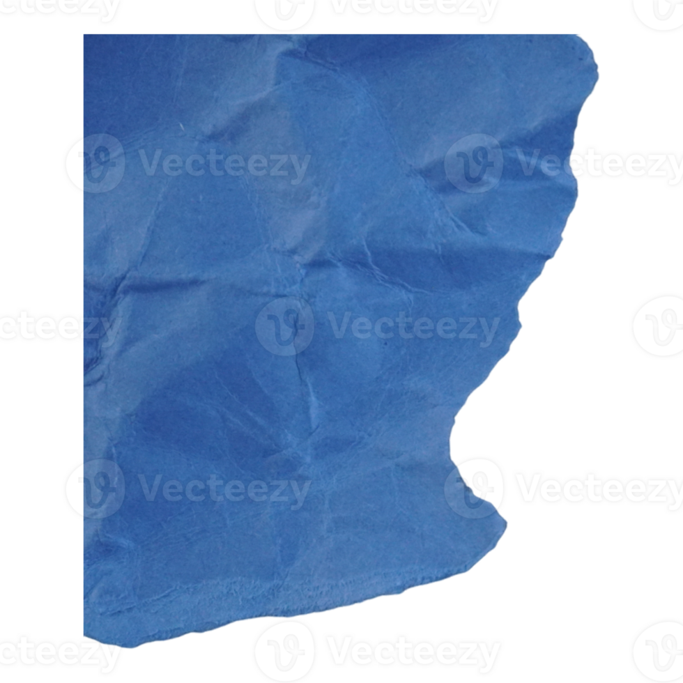 Abstract Ripped Crumpled Blue Paper png