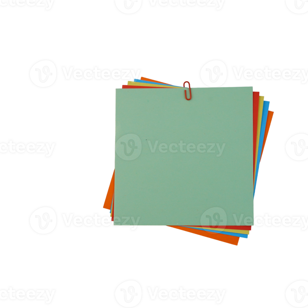 Memo Paper with Clip Cutout png