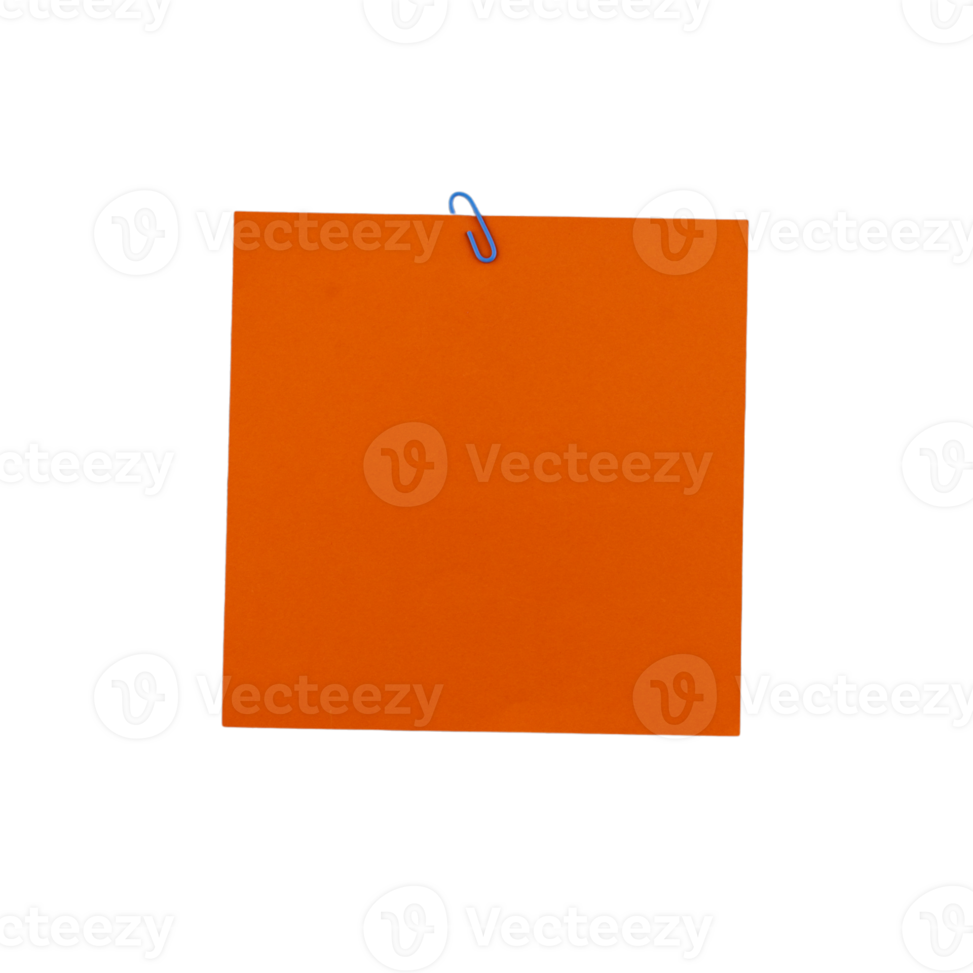 Orange Paper with Clip Cutout 25351718 PNG